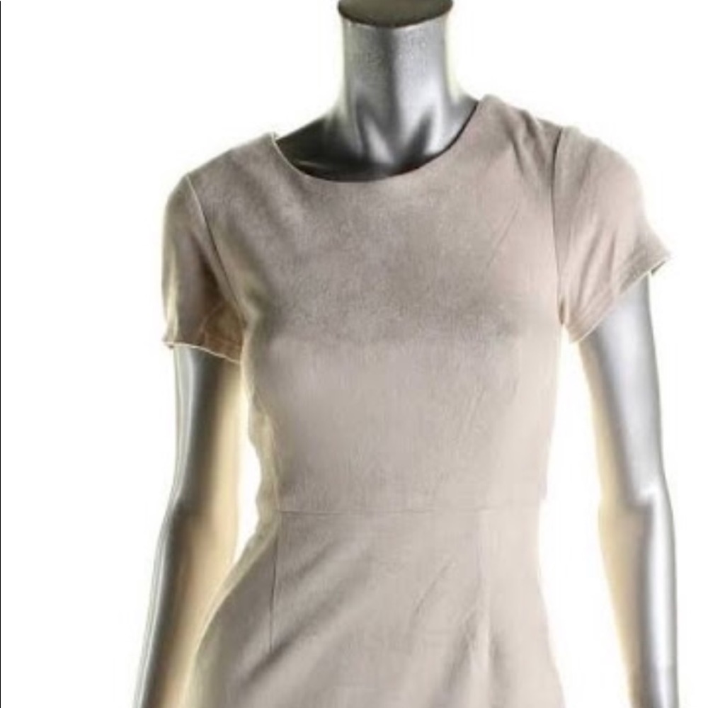 NWT Aqua Women's Faux Suede Short Sleeve Dress